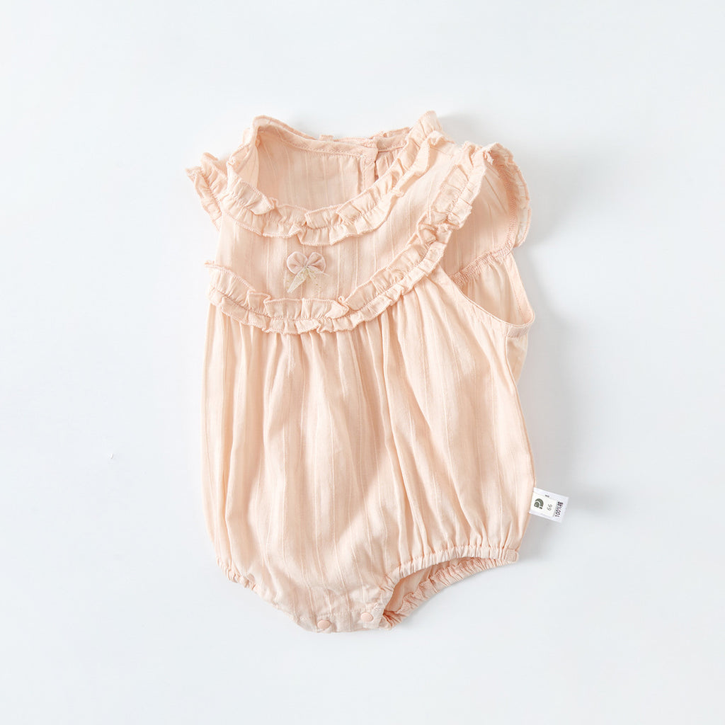 Ruffled Collar Baby Girl Romper