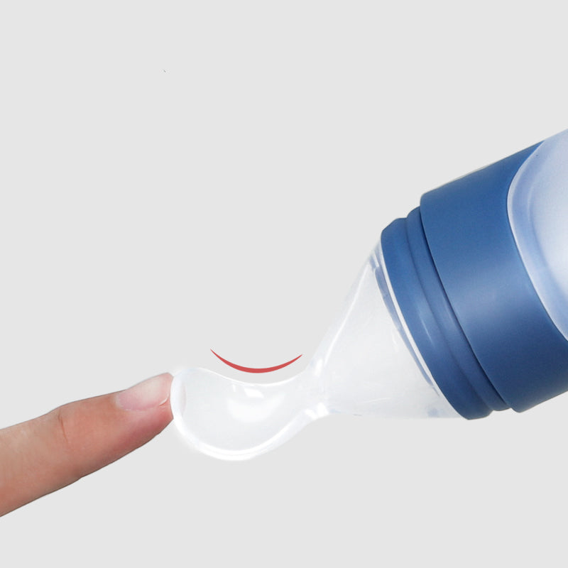 Silicone Squeeze Baby Food Feeding Spoon