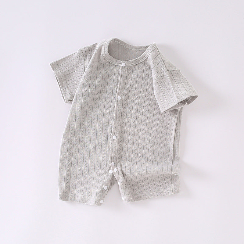 Baby Short Sleeve Zip Romper