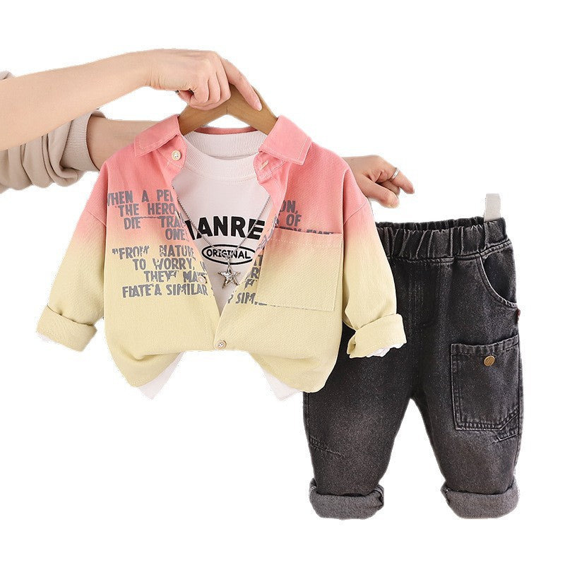 Baby 3-Piece Gradient Coat Set