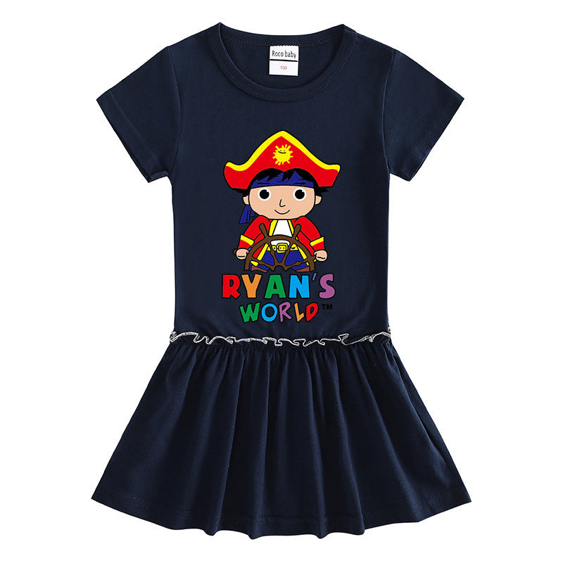 Everyday Cotton Baby Girl Dress – Multi-Color Short Sleeve