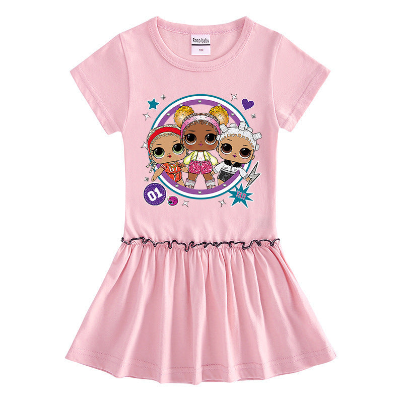 Cute Bow Short Sleeve Baby Girl Dress