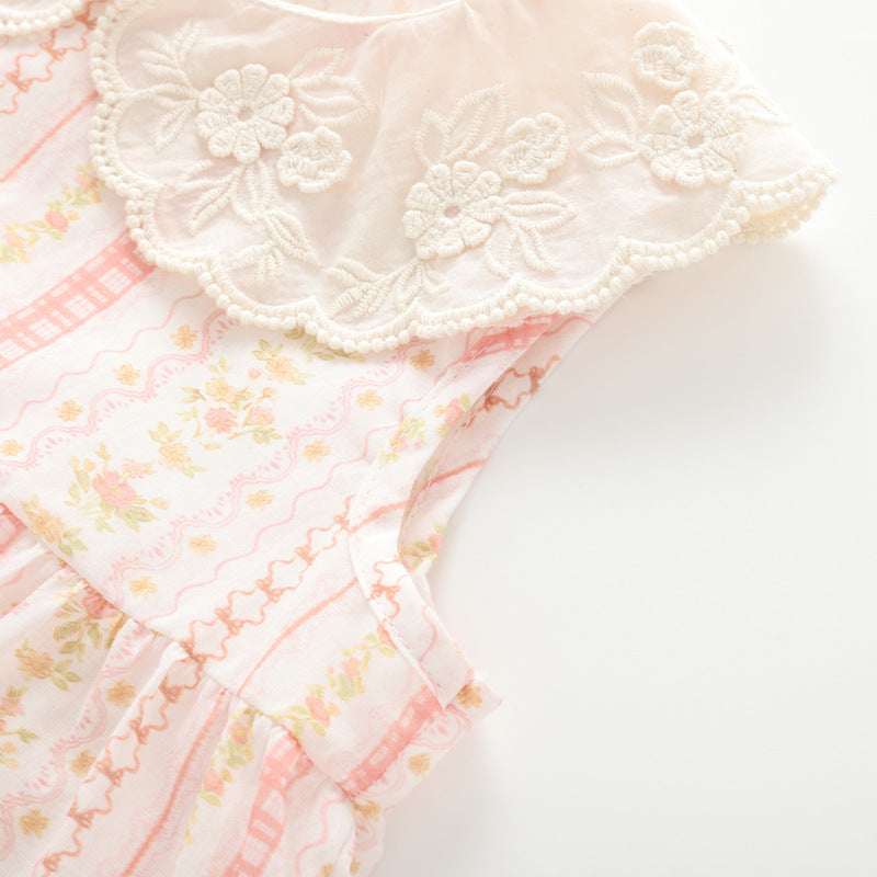 Baby Lace Doll Collar Floral Set