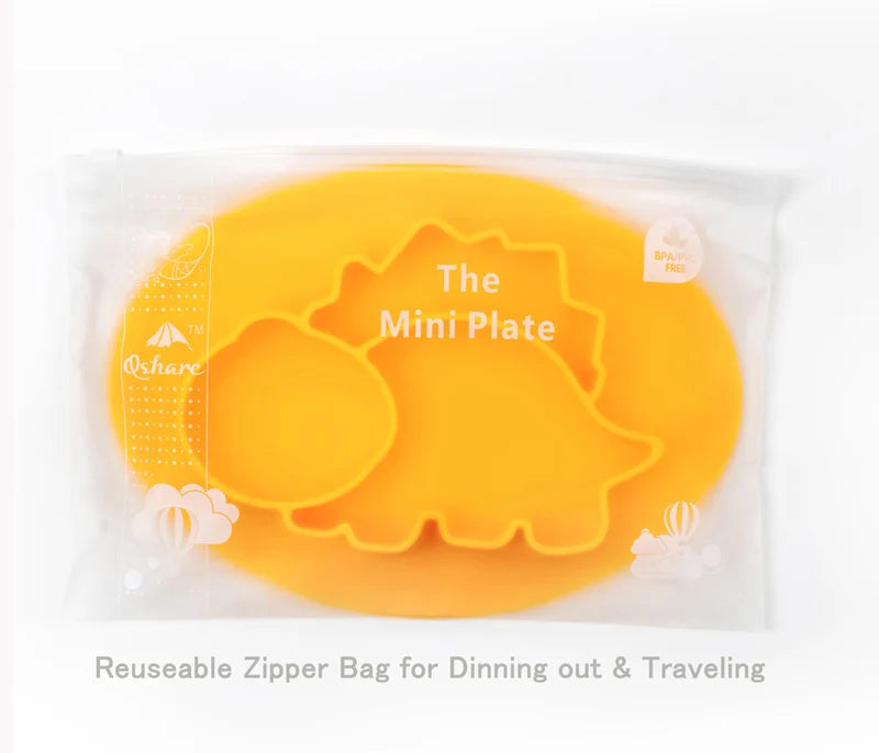 Baby Dishes Silicone Infant Bowls Plate Tableware Kids food Holder Tray Children Food Container Placemat