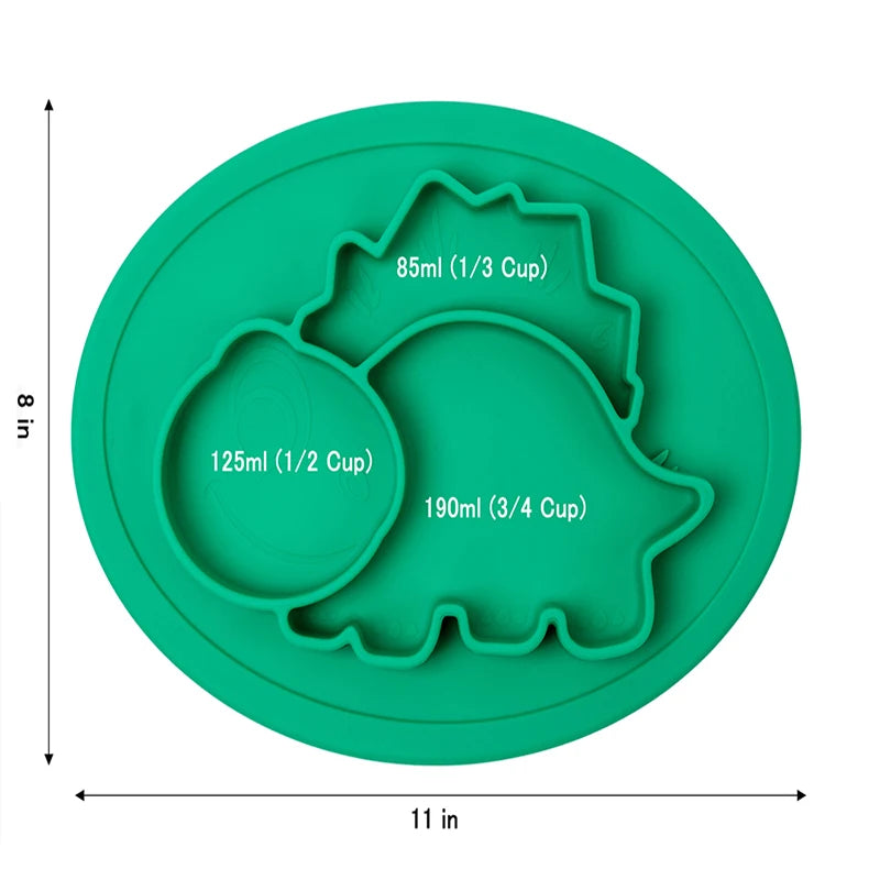 Baby Dishes Silicone Infant Bowls Plate Tableware Kids food Holder Tray Children Food Container Placemat