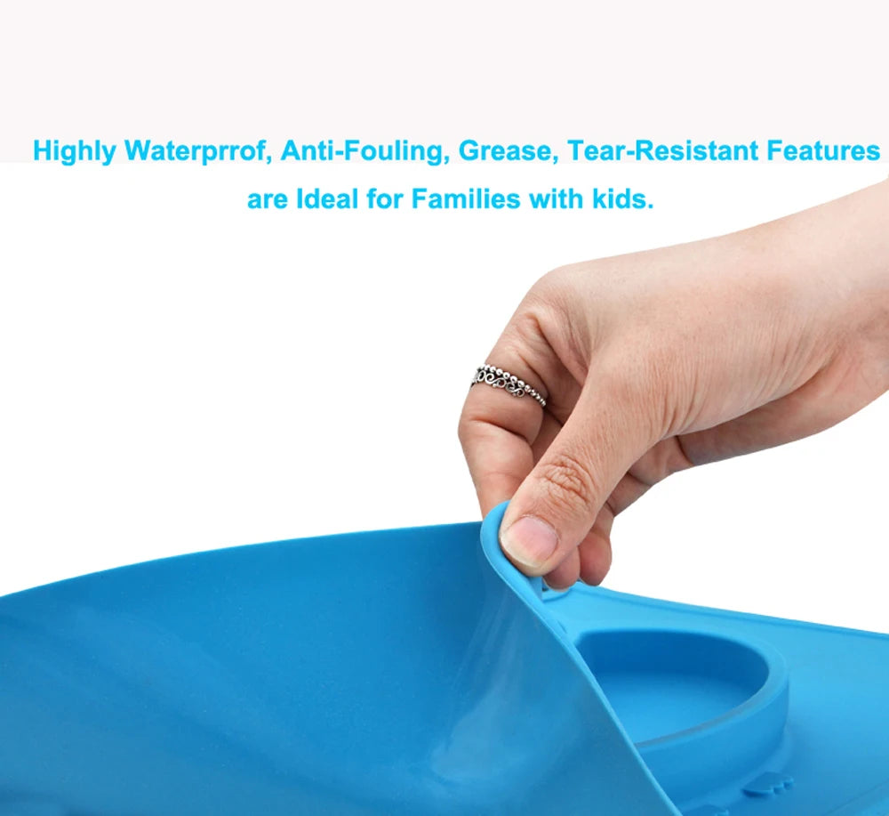 Baby Dishes Silicone Infant Bowls Plate Tableware Kids food Holder Tray Children Food Container Placemat