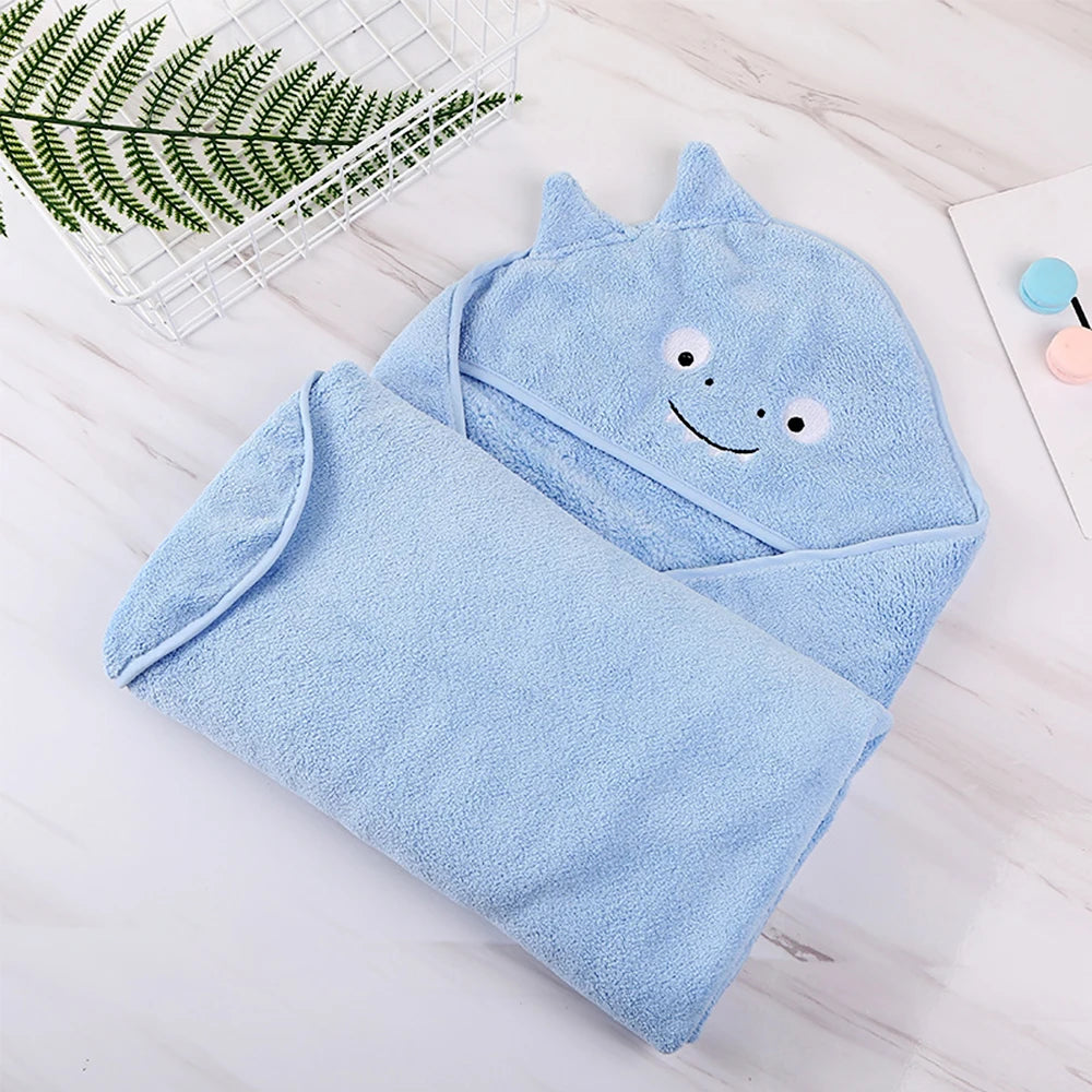 Baby Hooded Velvet Poncho Bath Towel