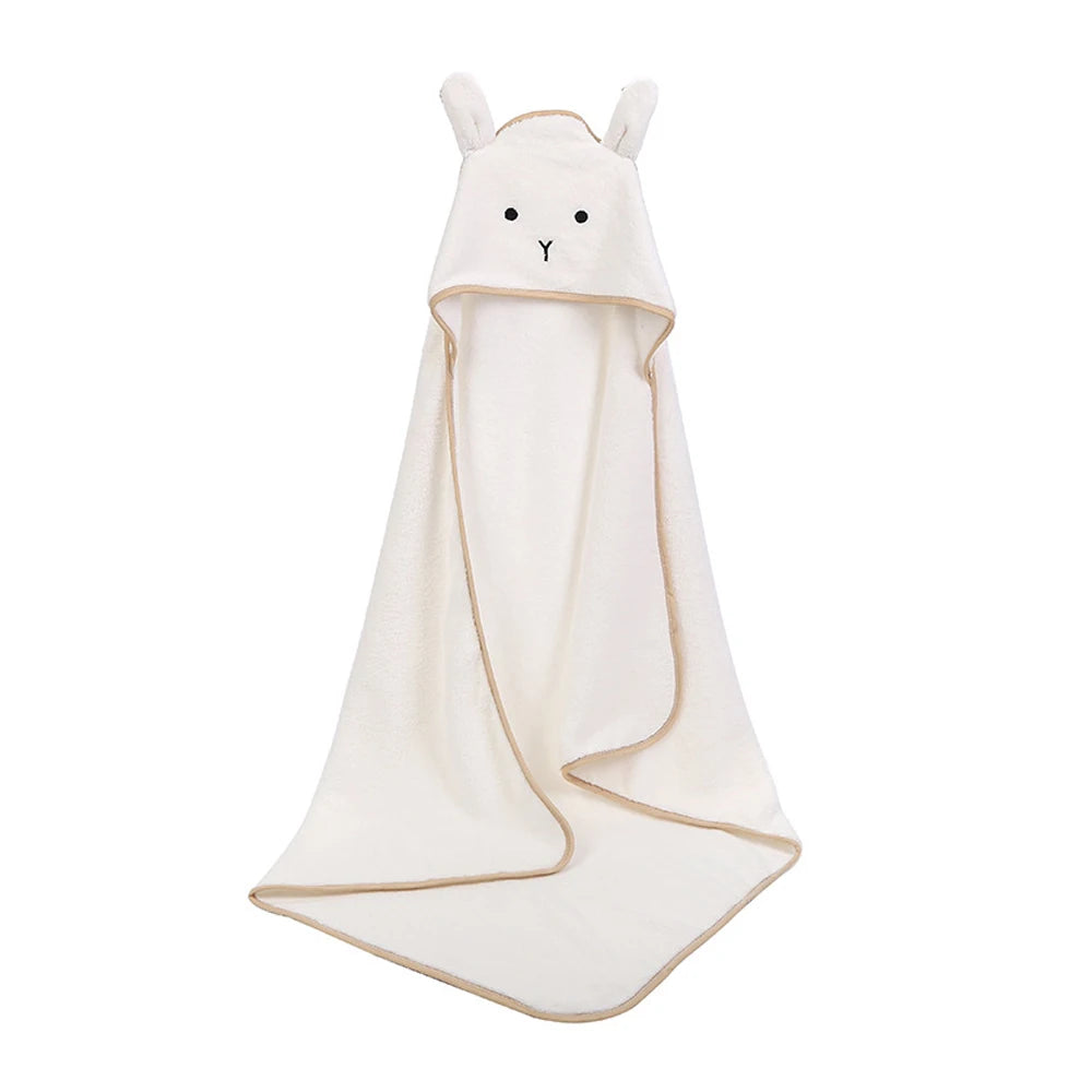 Baby Hooded Velvet Poncho Bath Towel
