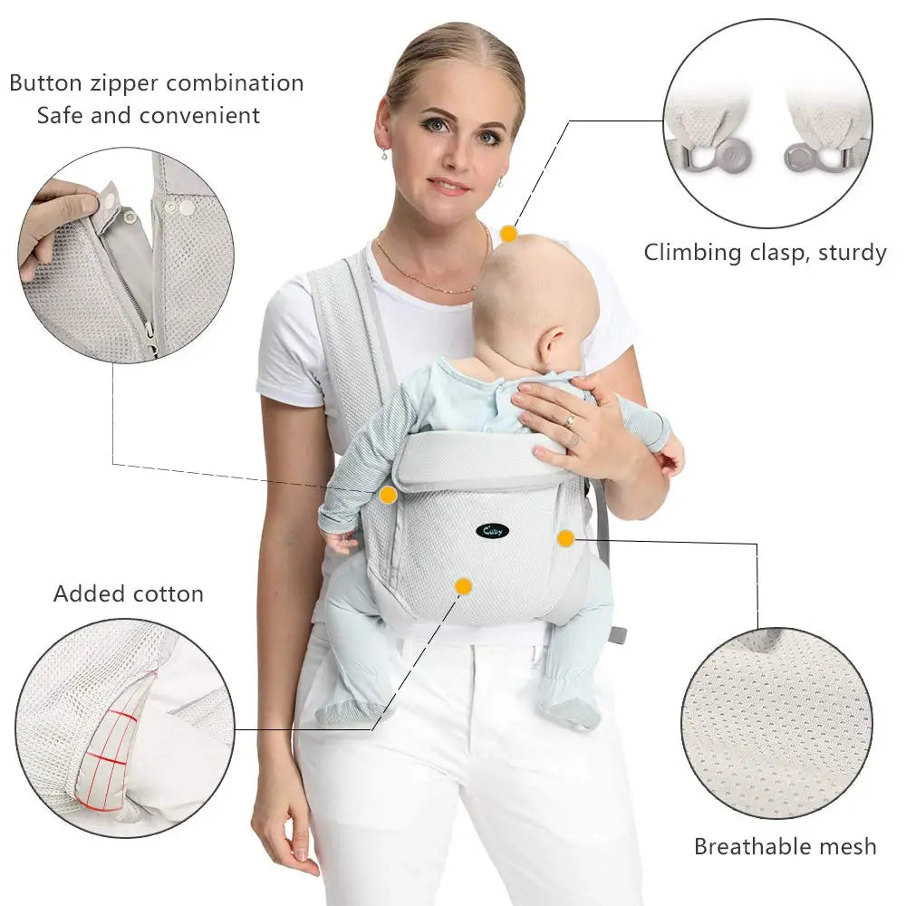 Ergonomic Cotton Kangaroo Baby Carrier Backpack