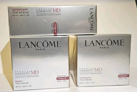 Lancôme Absolue Longevity MD Reset The Cream + Intercept Serum + Cream Set 50 mL